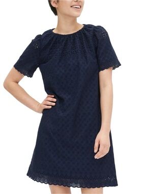 NWT Gap Eyelet Short Sleeve Shift Dress